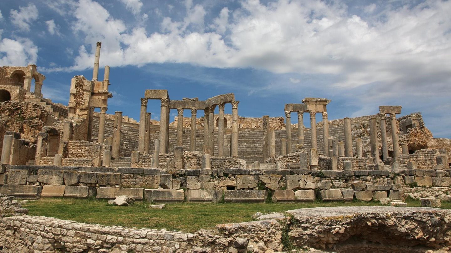 Rímske divadlo v lokalite Dougga