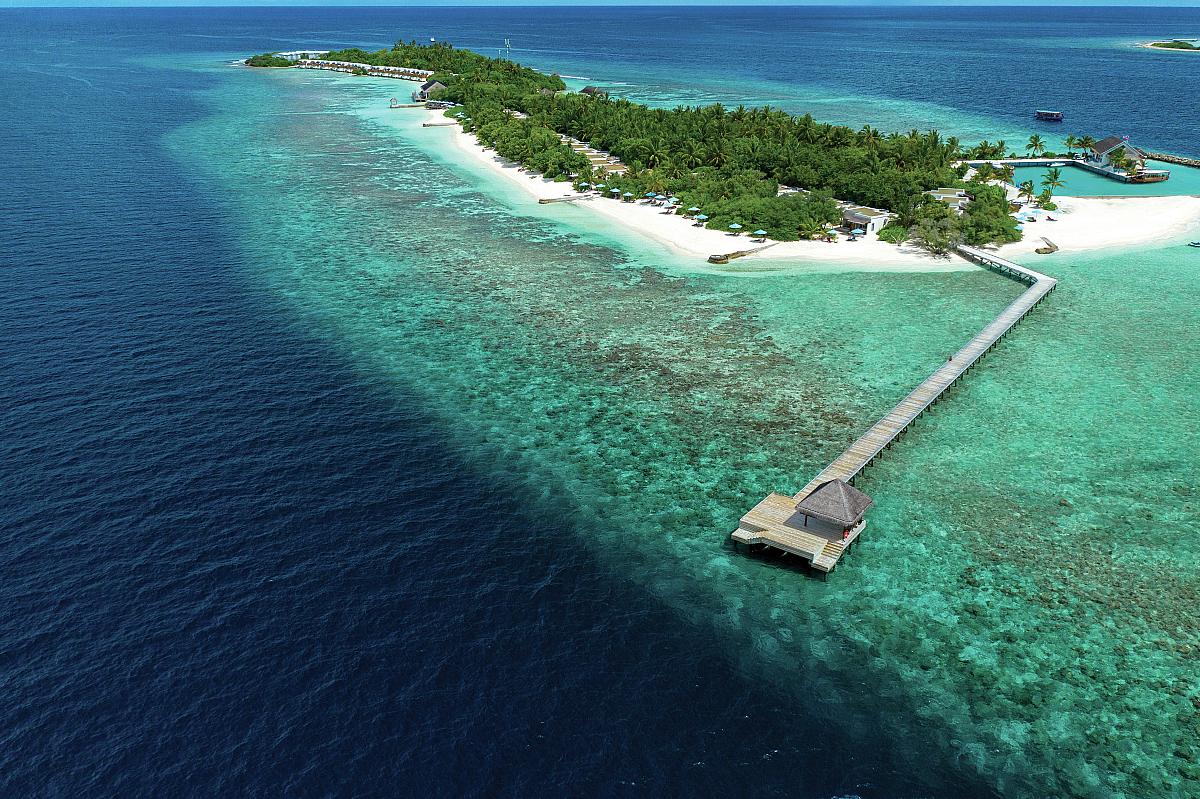 Oblu v Helengeli, letecký pohľad